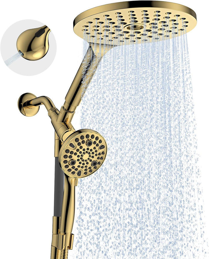 2-in-1 Dual Shower Head Combo, 10 Modes