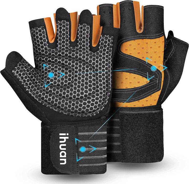 Ventilated Weightlifting Gloves with Wrist Wrap
