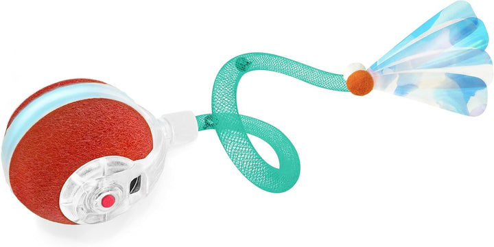 Interactive Cat Toys for Indoor Cats,The 3Rd Generation Agile Moving Cat Ball with Elastic Mesh Tail,Automatic Kitten Toys for Bored Indoor Adult Cats,Motion Activated