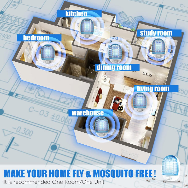 2-Pack Indoor Mosquito Zapper & Fly Trap