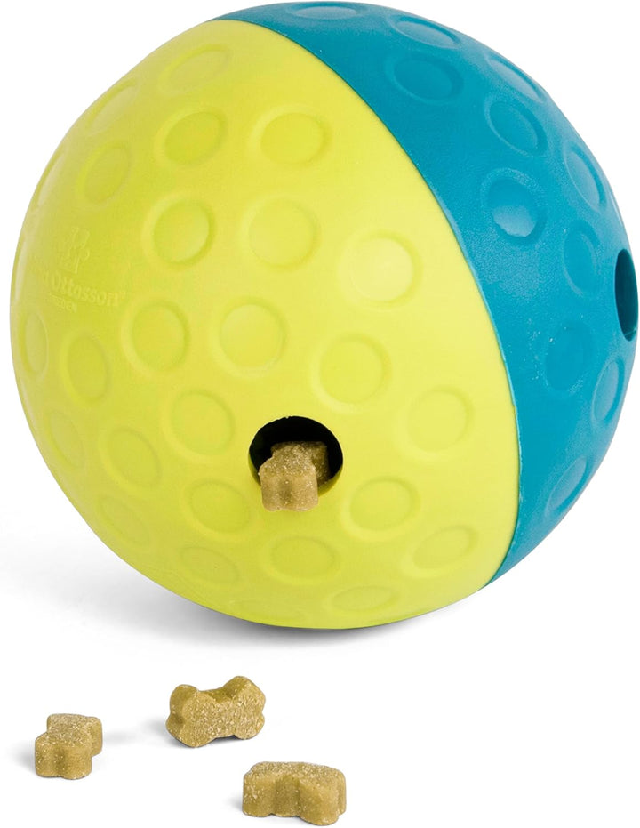 by Nina Ottosson Dog Brick Treat Puzzle Enrichment Toy, Level 2 Intermediate Game, Blue