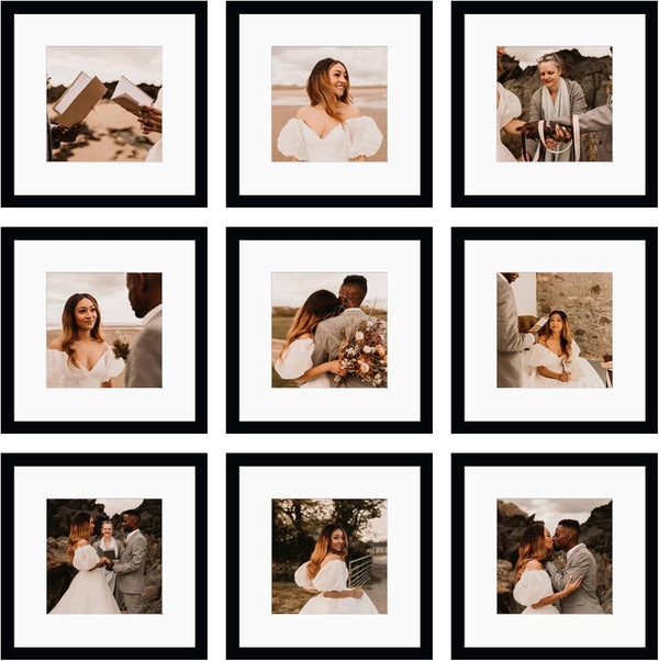9-Pack 12x12 Picture Frames, Black