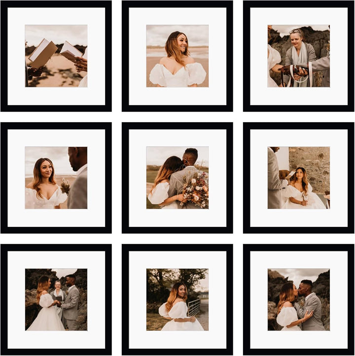 9-Pack 12x12 Picture Frames, Black