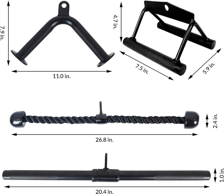 Tricep & LAT Pulldown Cable Attachments