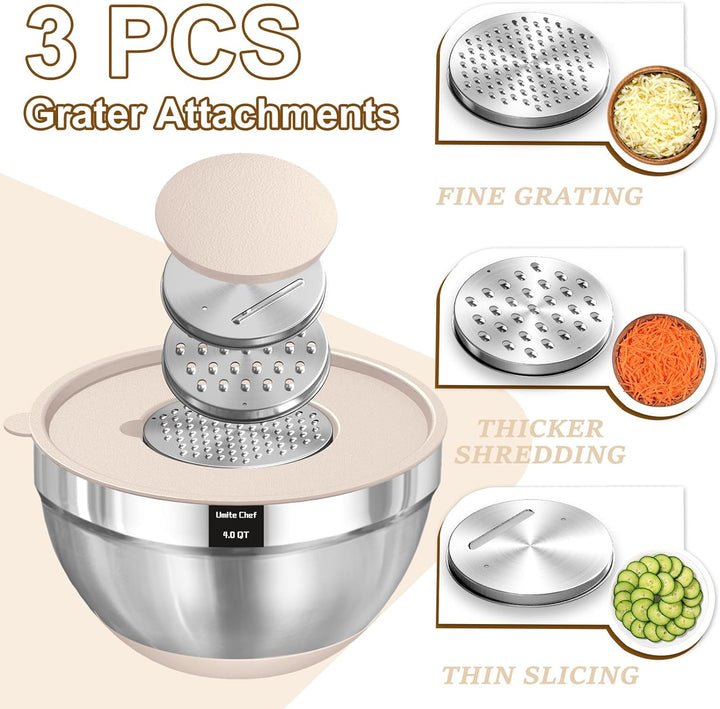 8PCS Stainless Steel Mixing Bowls Set