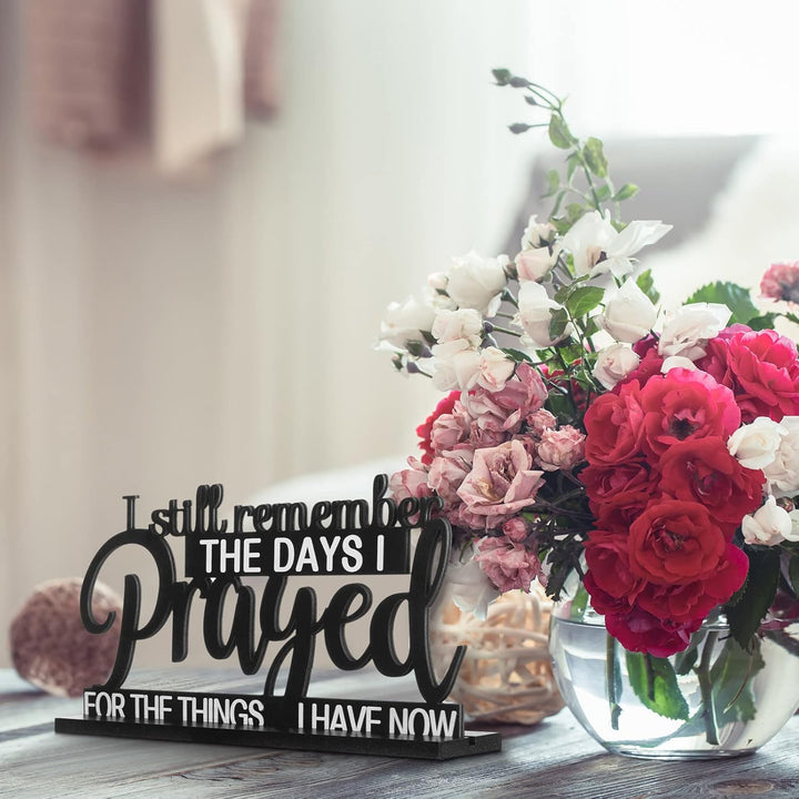 Blessed Faith Wooden Table Decor