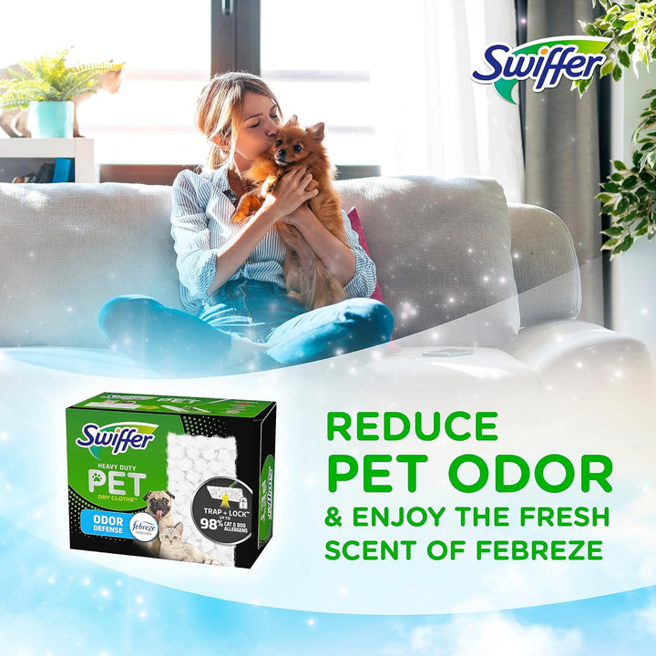 Heavy Duty Sweeper Cloths with Febreze