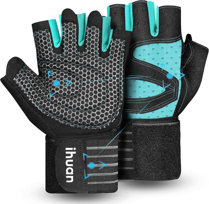 Ventilated Weightlifting Gloves with Wrist Wrap