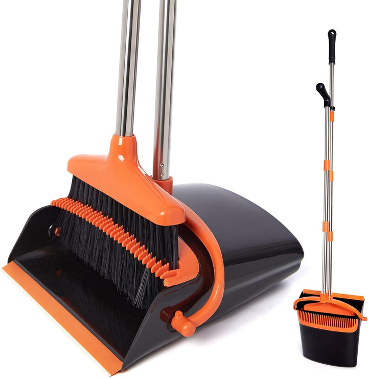 Broom & Dustpan Set with Long Handle