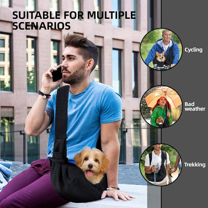Reversible Dog Sling Carrier with Harness