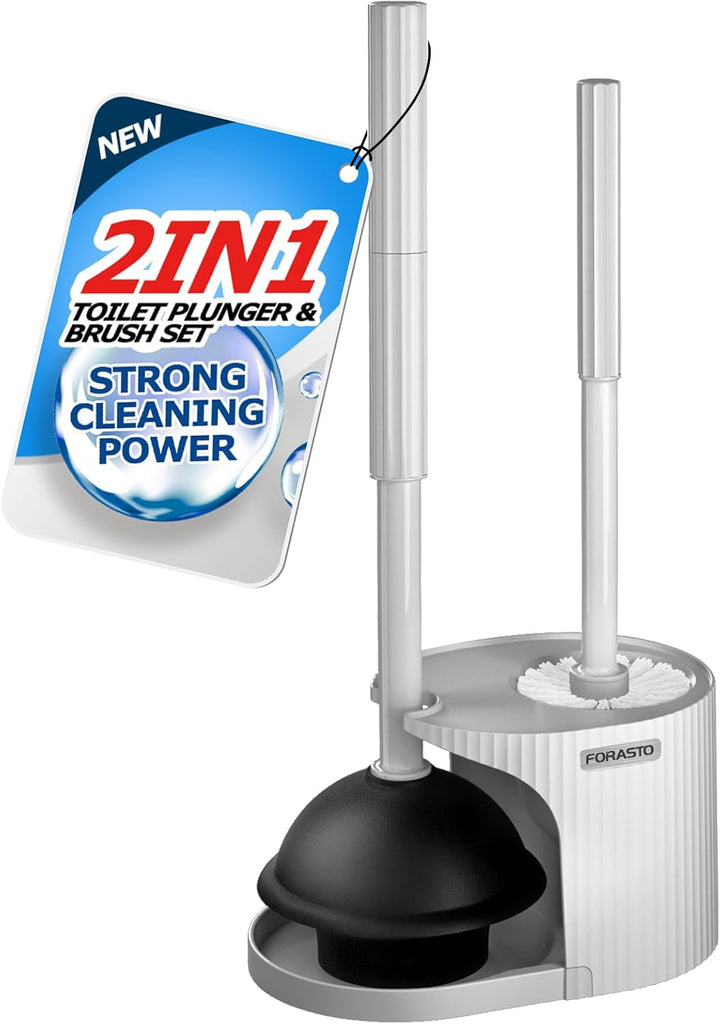 2-in-1 Toilet Plunger & Brush Set