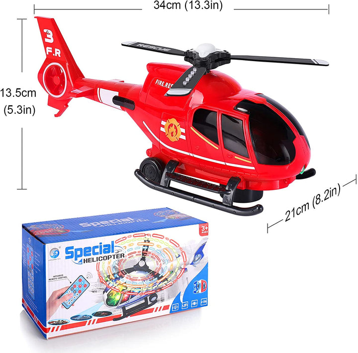 Airplane Toy Infrared Remote Control Plane Toys Helicopter with Lights and Music Aeroplane Toys for 3 4 5 6 7 8 Year Old Boys Girls Kids Gift White