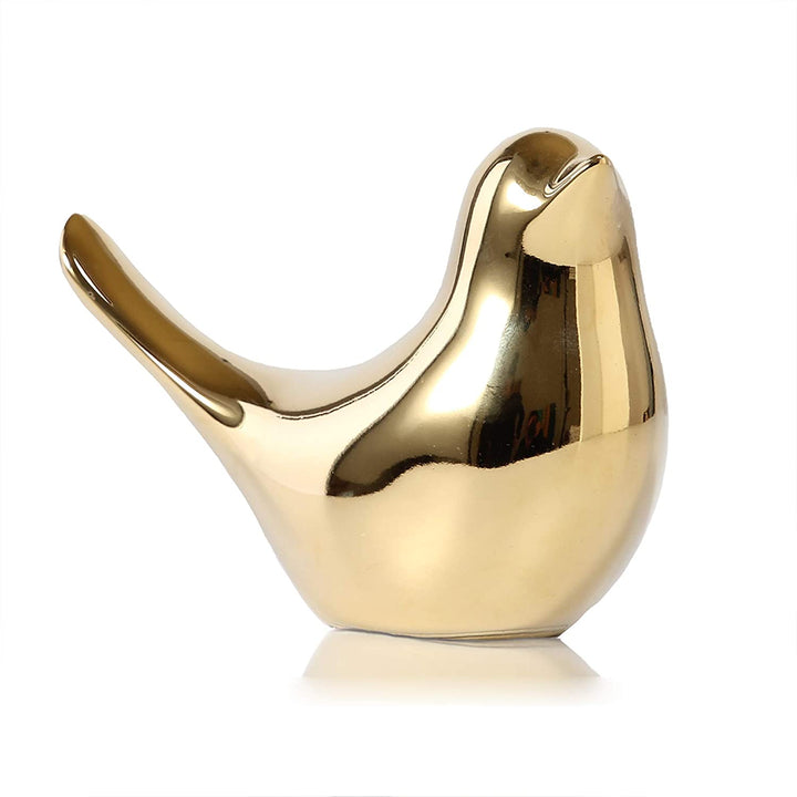 Gold Bird Statue Modern Home Decor