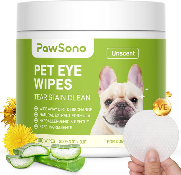 Hypoallergenic Eye Wipes for Dogs & Cats