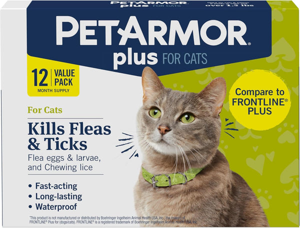 Flea & Tick Prevention for Cats, 12 Doses
