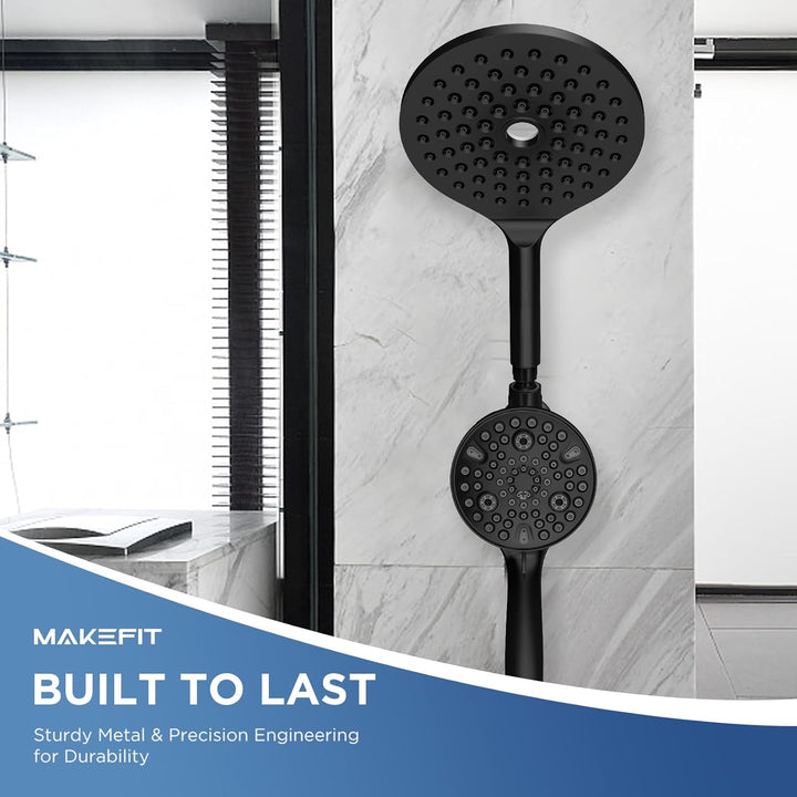 2-in-1 Dual Shower Head Combo, 10 Modes
