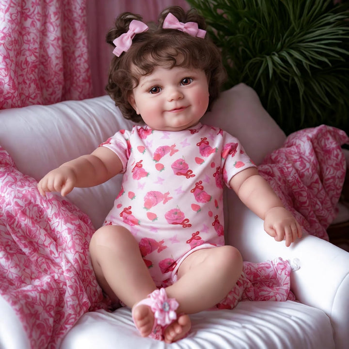 Lifelike Reborn Baby Dolls - 20Inch-Real Baby Feeling Realistic-Newborn Baby Dolls Adorable Smiling Real Life Baby Dolls with Gift Box for Kids Age 3