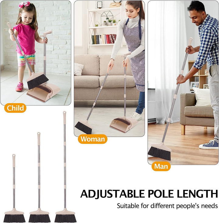 Broom & Dustpan Set with Long Handle