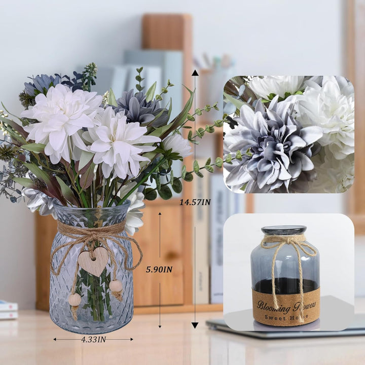 Rustic Fake Flower Vase Decor