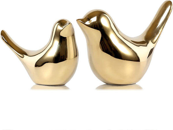 Gold Bird Statue Modern Home Decor