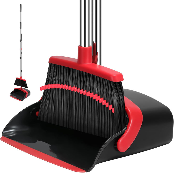52-In Adjustable Broom & Dustpan Set