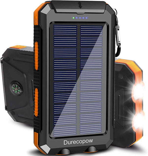 20000mAh Solar Charger Power Bank - Orange