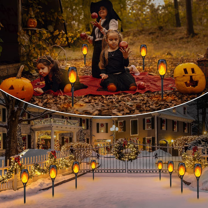 Solar Torch Lights with Flickering Flame