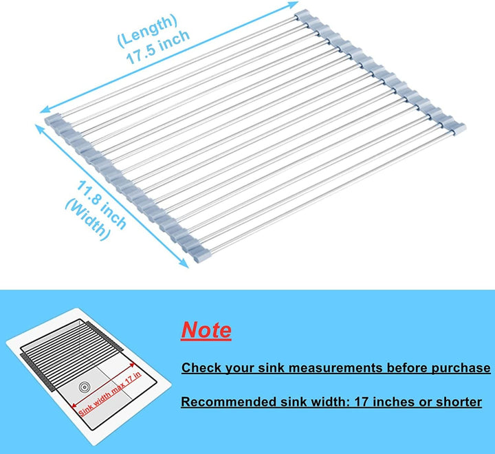 Roll-Up Dish Drying Rack for Kitchen Sink