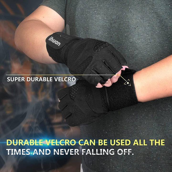 Ventilated Weightlifting Gloves with Wrist Wrap