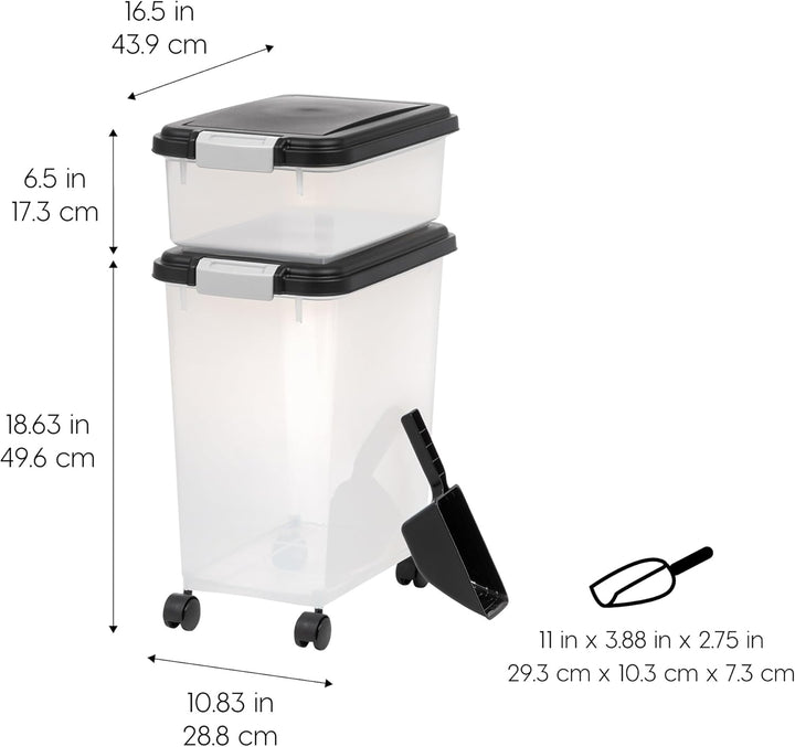 Stackable Pet Food Storage Container Set