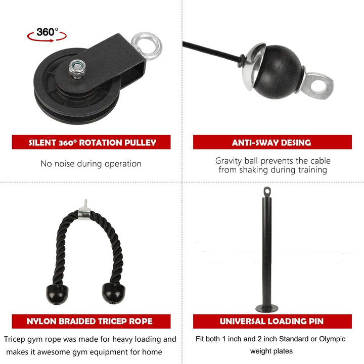 LAT Pull Down & Cable Machine Attachment