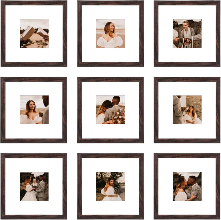 9-Pack 12x12 Picture Frames, Black
