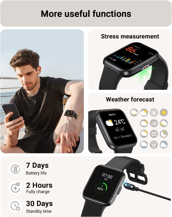 Android Smart Watch for Men - Fitness Tracker