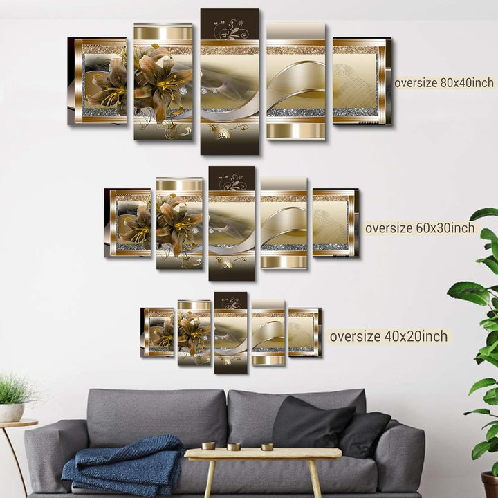 Yellow Orchid Canvas Wall Art 40x20