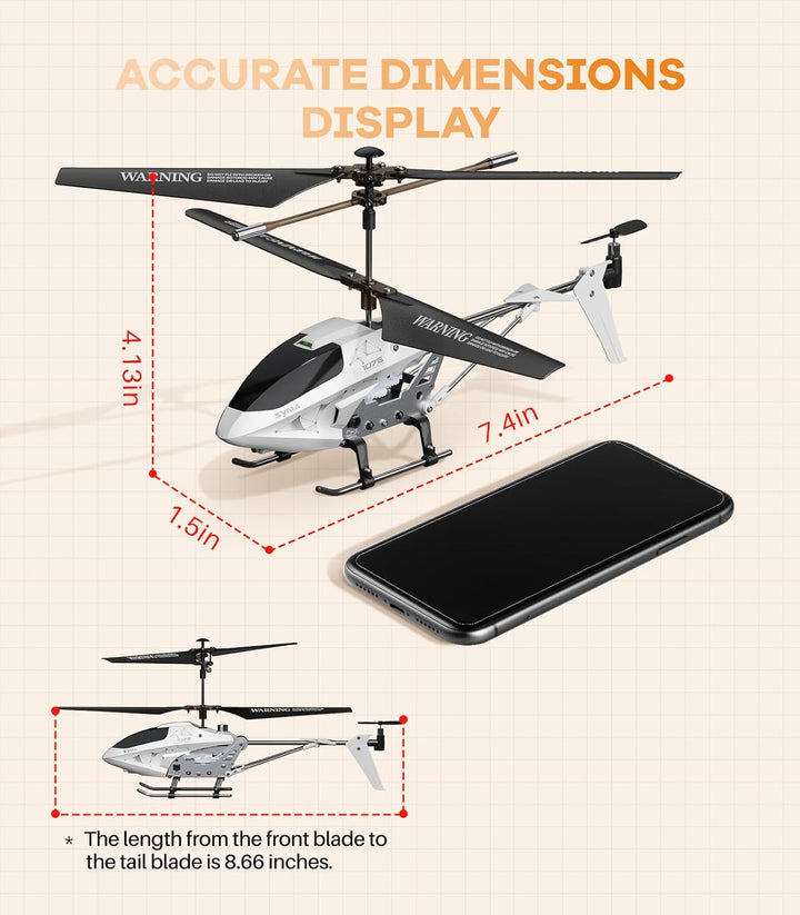 RC Helicopter, Remote Control Helicopter Airplanes with Altitude Hold, 3.5 Channel, Gyro Stabilizer, Birthday Gift Toys for 4 5 6 7 8 9 10 11 12 Years Old Boys Girls