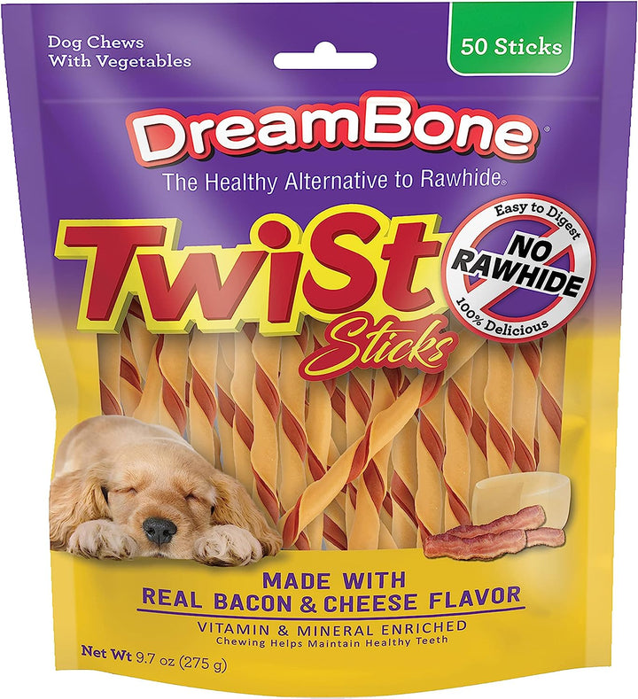 Real Chicken Twist Sticks for Dogs - 50 Ct
