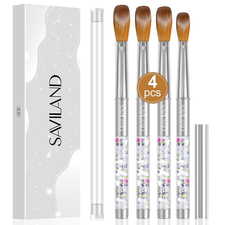 4PCS Kolinsky Acrylic Nail Brush Set