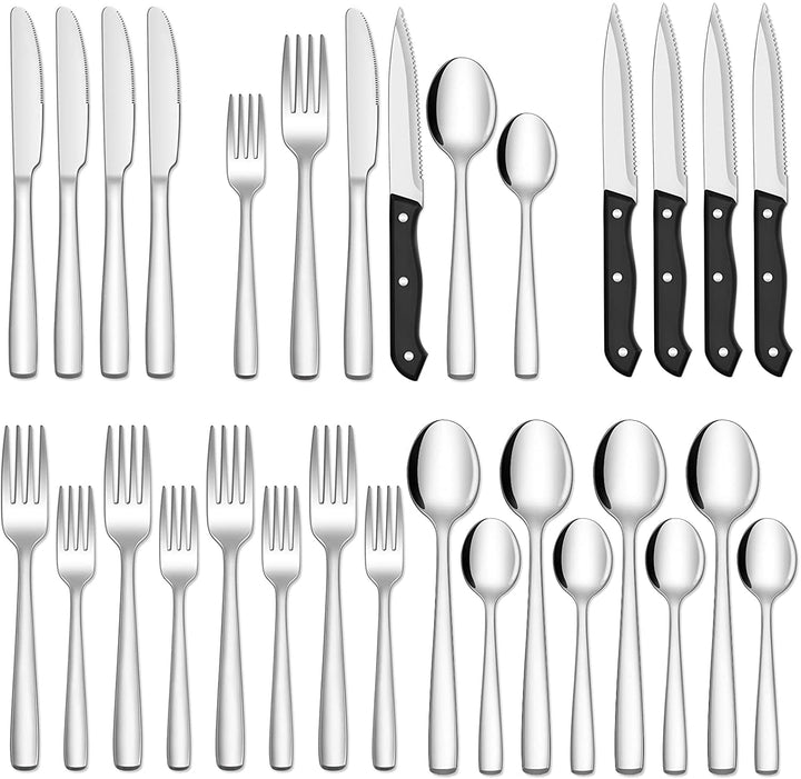 48-Piece Stainless Steel Flatware Set