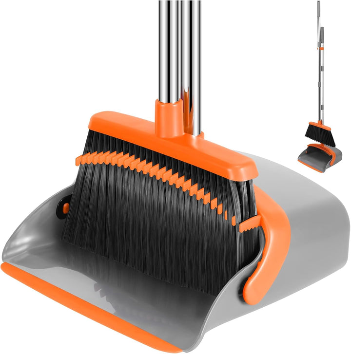 52-In Adjustable Broom & Dustpan Set