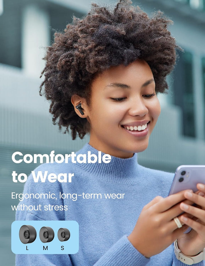 Wireless Bluetooth Earbuds with Mic & 50H Playtime