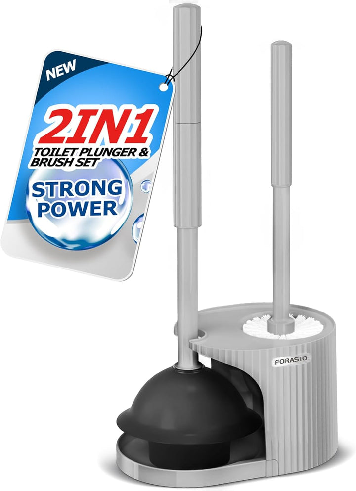 2-in-1 Toilet Plunger & Brush Set