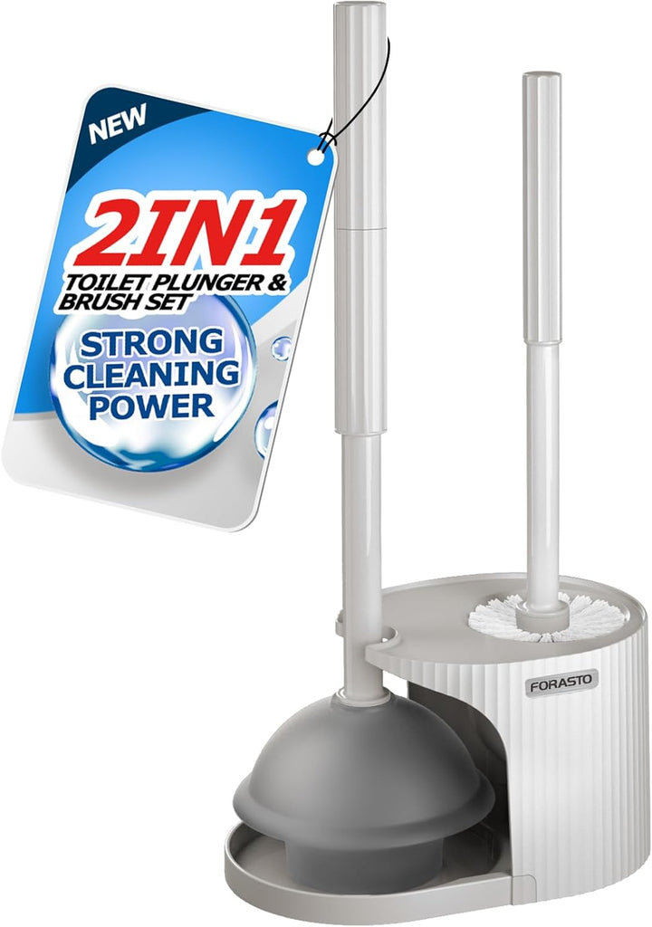2-in-1 Toilet Plunger & Brush Set