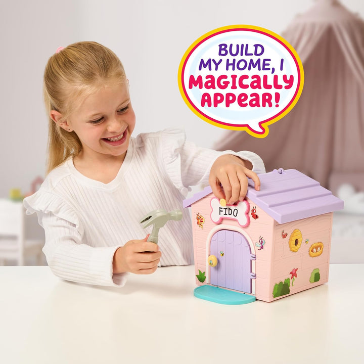 My Puppy'S Home Minis - Pink & Purple Home | Plush Toy & Kennel Playset. Build Your Puppy'S Home, Name Your Puppy & Surprise! Puppy Appears! Which Puppy Will You Get? Easy Build DIY