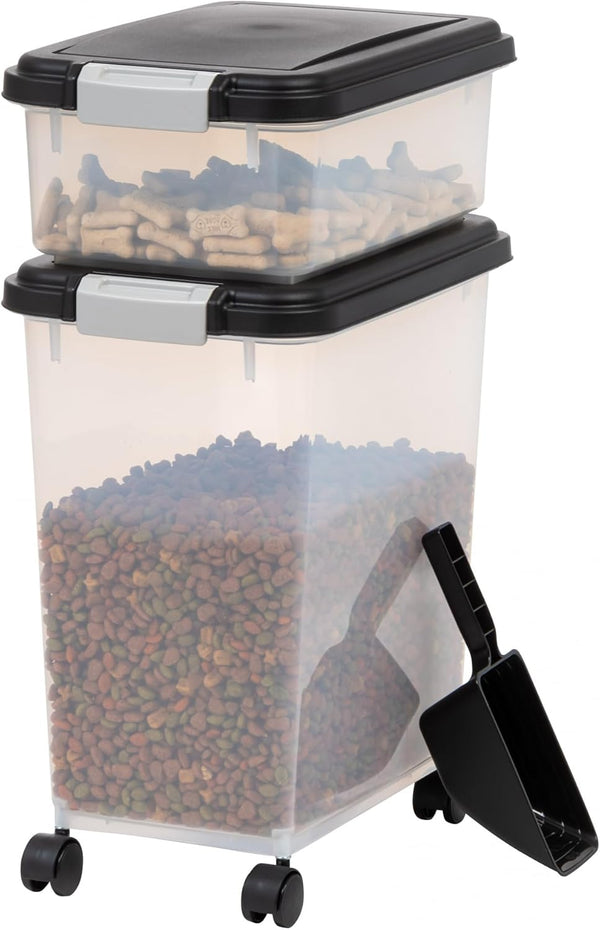 Stackable Pet Food Storage Container Set