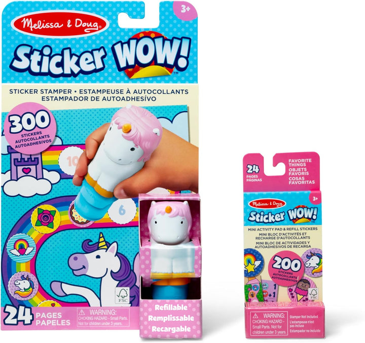 Sticker Wow!™ 24-Page Activity Pad and Sticker Stamper, 300 Stickers, Arts and Crafts Fidget Toy Collectible Character – Dinosaur Creative Play  Toy for Girls and Boys 3+,