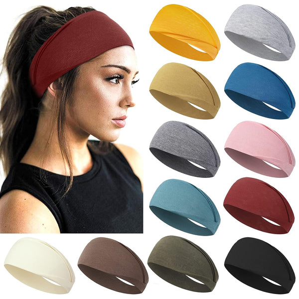 12 Pack Non-Slip Workout Headbands