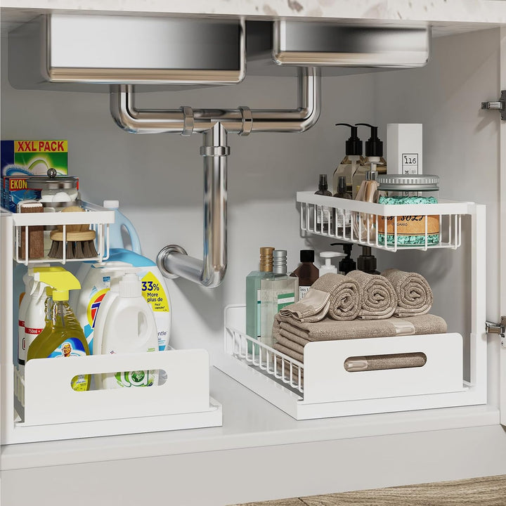 Pull Out Sink Organizer 2-Tier, Grey
