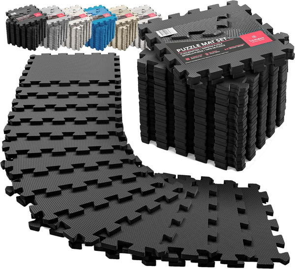 Gym Flooring Set – 18 EVA Foam Tiles
