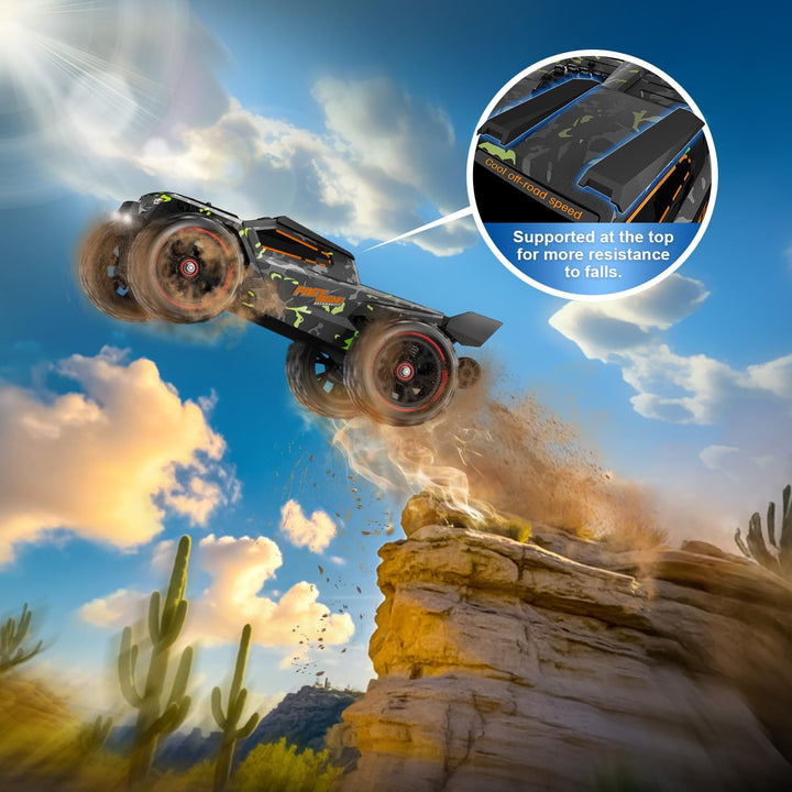 1/14 Brushless RC Cars for  Fast 50+ Mph, RC Trucks 4X4 Offroad Waterproof, Electric Powered High Speed Remote Control Car, Scary Fast Extreme RC Truggy with 3S Battery for Snow Sand