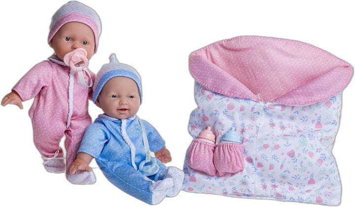 La Baby Caucasian Baby Doll Set – 11 Inch Soft Baby Doll | Washable |Removable Pink Outfit W/ Hat & Blanket | for Children 12 Months +